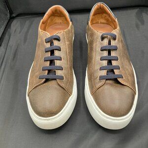 JOHNSTON AND MURPHY STRETCH LACE TO TOE COMFORT SHOE 9.5---D24---241676